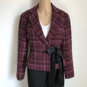 The Limited Tweed Wrap Belted Blazer - Small
